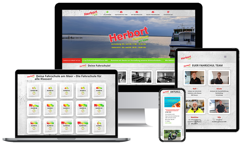 WordPress Firmen- Website der Fahrschule Herbort in Wunstorf